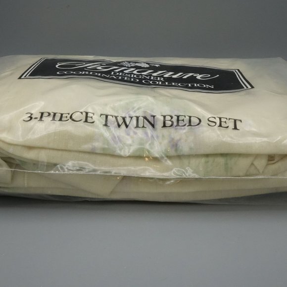 Vintage Twin Sheet Set, Floral Print, NOS Sheets, New in Package, Bedding Linens - Picture 3 of 6